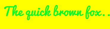Image with Font Color 03FF28 and Background Color FFFF00